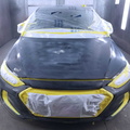 2018 Hyundai Elantra masked up for custom fade paint